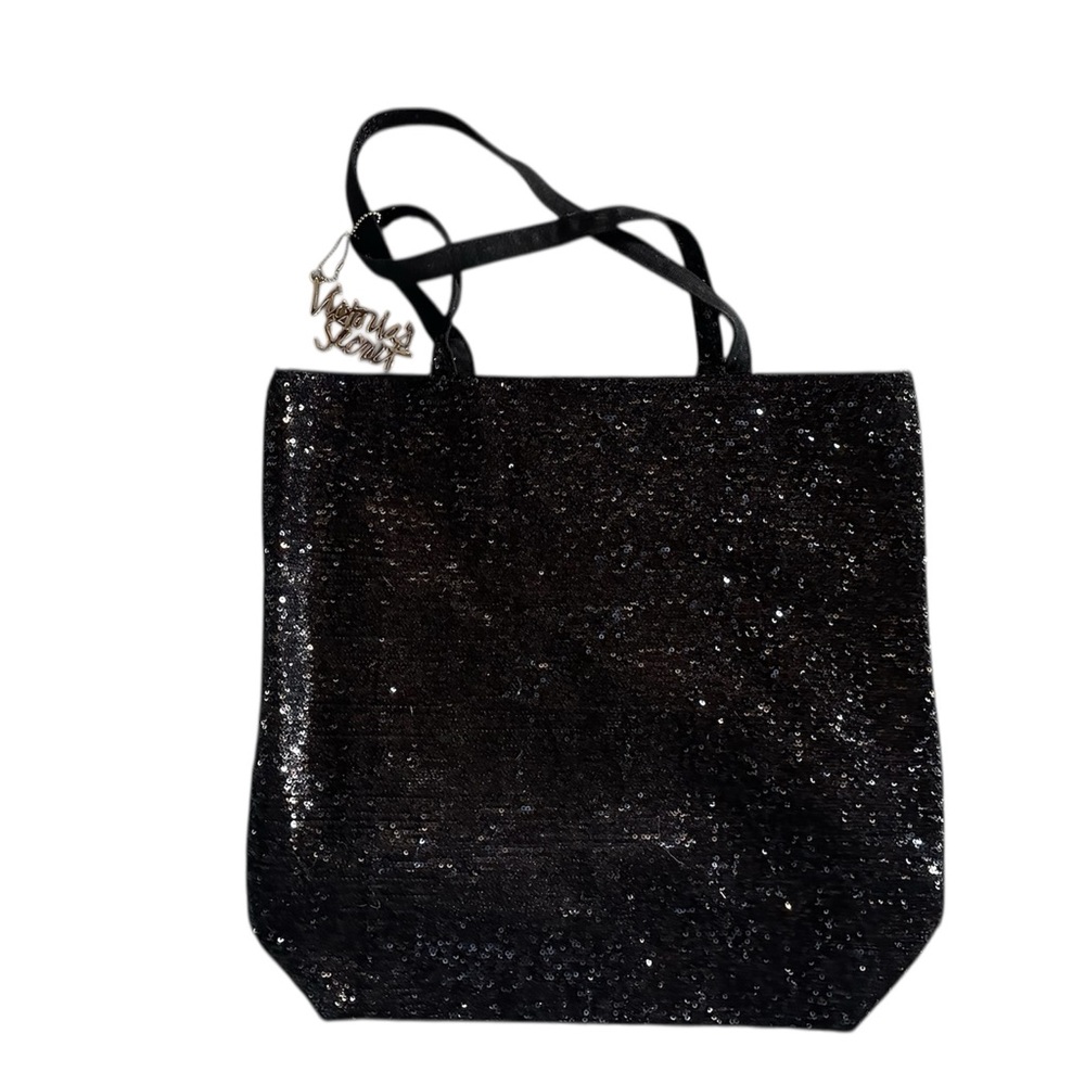 Victoria's Secret Black Glitter Tote